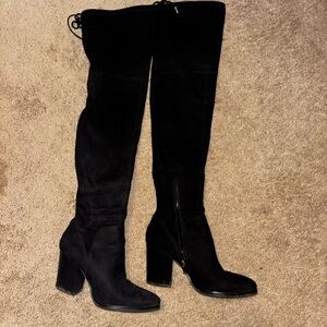 Marc Fisher Black Suede over the knee Boots 7.5